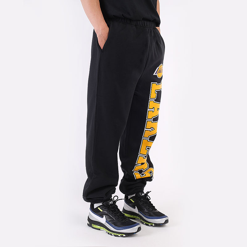 мужские черные брюки Mitchell and ness NBA Los Angeles Lakers Pants 507PLALAKEBLK - цена, описание, фото 3